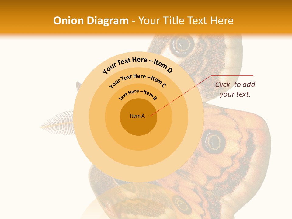 A Large Butterfly With Two Eyes On It's Wings PowerPoint Template
