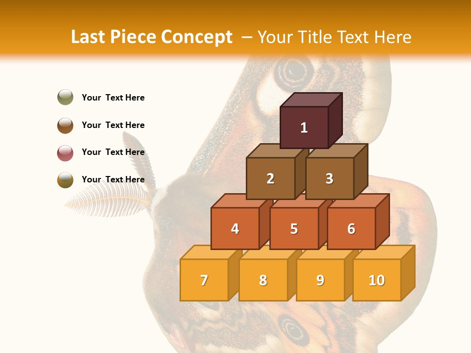 A Large Butterfly With Two Eyes On It's Wings PowerPoint Template