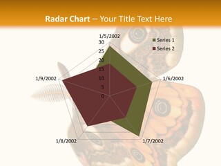 A Large Butterfly With Two Eyes On It's Wings PowerPoint Template
