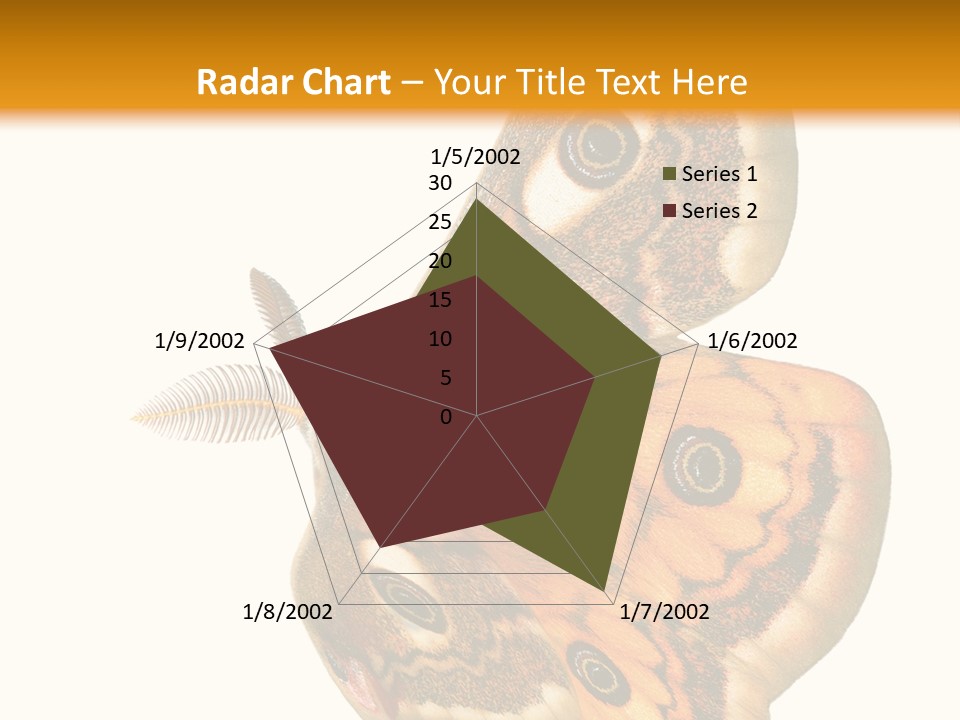 A Large Butterfly With Two Eyes On It's Wings PowerPoint Template