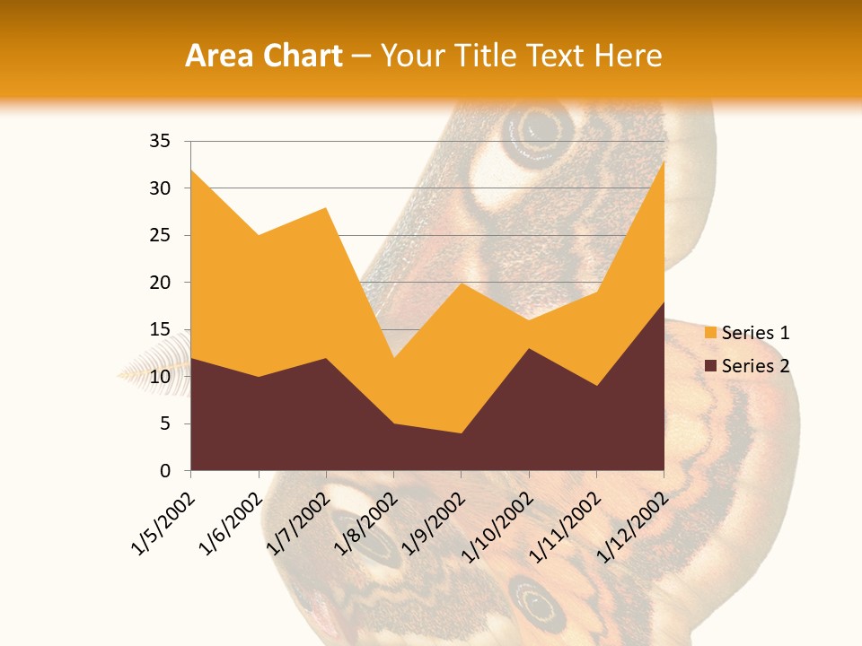 A Large Butterfly With Two Eyes On It's Wings PowerPoint Template