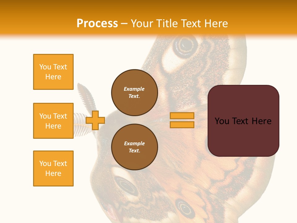 A Large Butterfly With Two Eyes On It's Wings PowerPoint Template