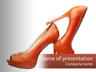 A Pair Of High Heeled Shoes With A High Heel PowerPoint Template