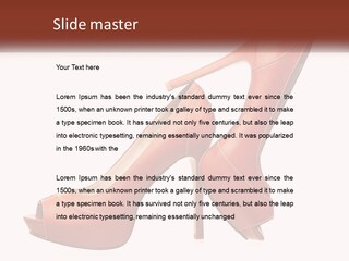 A Pair Of High Heeled Shoes With A High Heel PowerPoint Template
