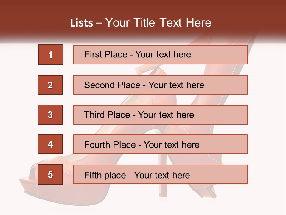 A Pair Of High Heeled Shoes With A High Heel PowerPoint Template