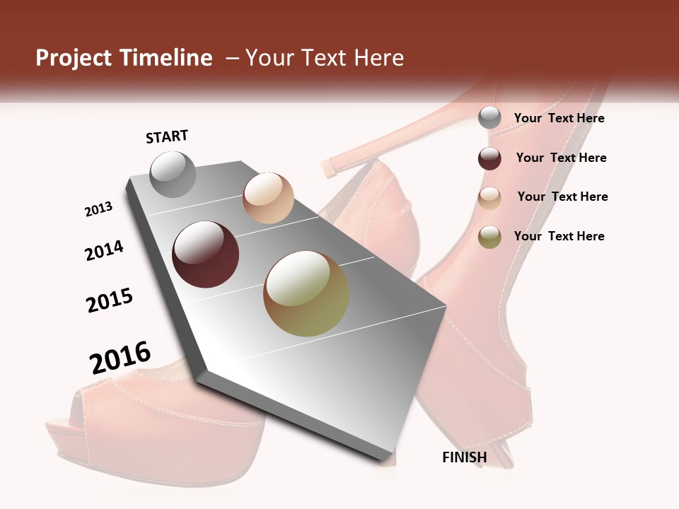 A Pair Of High Heeled Shoes With A High Heel PowerPoint Template