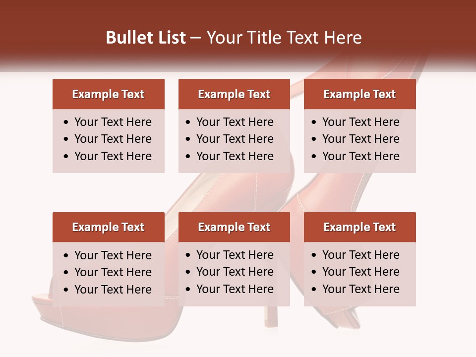 A Pair Of High Heeled Shoes With A High Heel PowerPoint Template