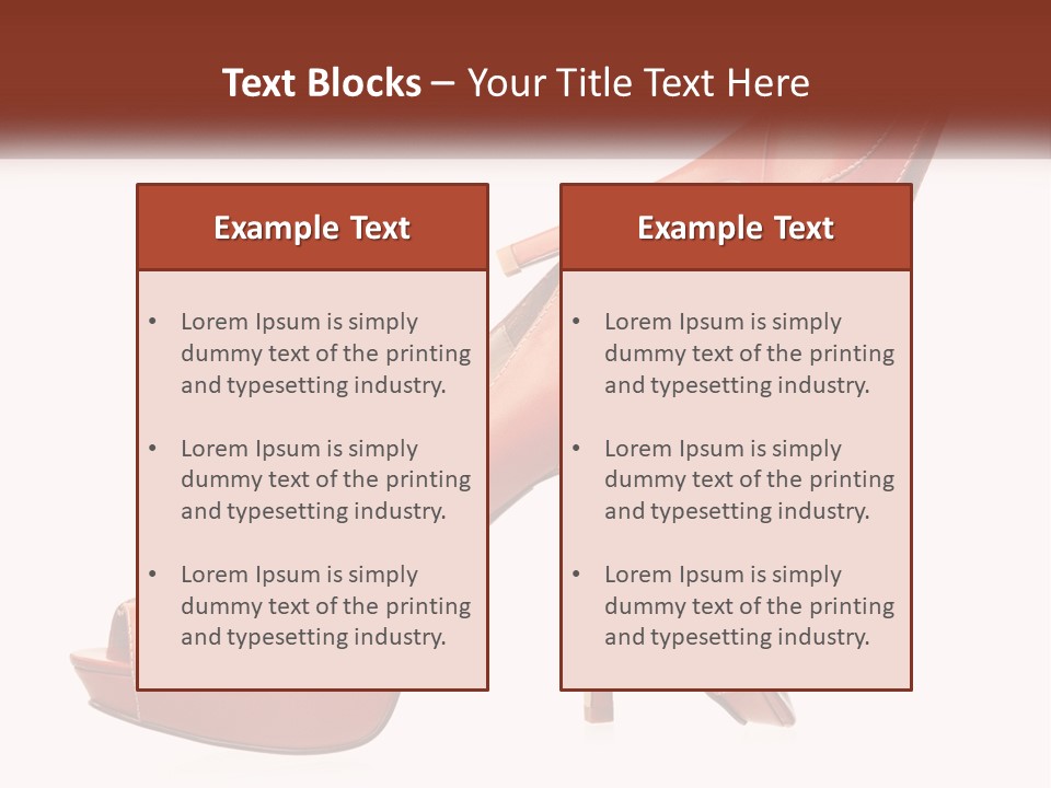 A Pair Of High Heeled Shoes With A High Heel PowerPoint Template