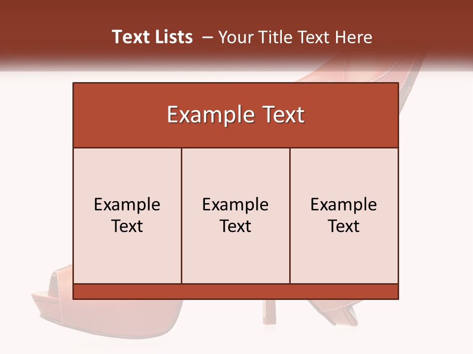A Pair Of High Heeled Shoes With A High Heel PowerPoint Template