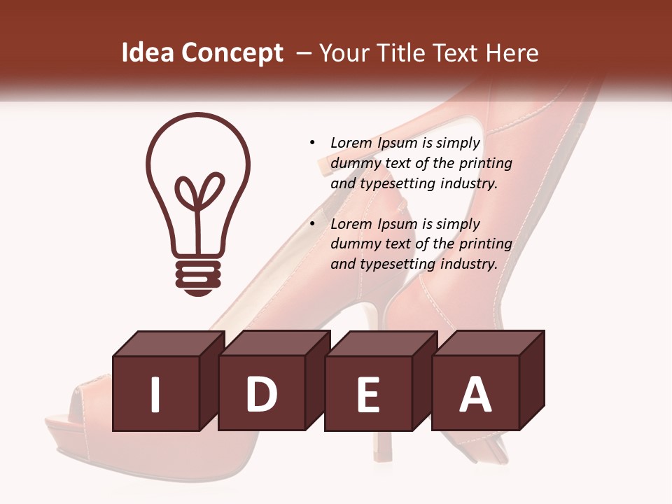 A Pair Of High Heeled Shoes With A High Heel PowerPoint Template
