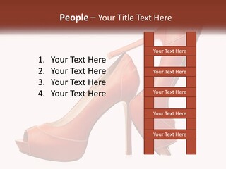 A Pair Of High Heeled Shoes With A High Heel PowerPoint Template