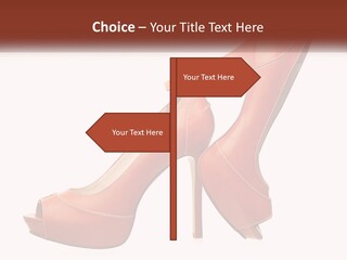 A Pair Of High Heeled Shoes With A High Heel PowerPoint Template