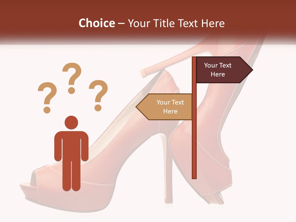 A Pair Of High Heeled Shoes With A High Heel PowerPoint Template