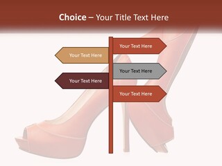 A Pair Of High Heeled Shoes With A High Heel PowerPoint Template