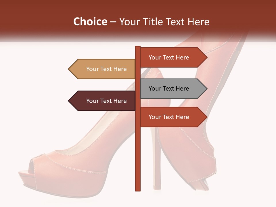 A Pair Of High Heeled Shoes With A High Heel PowerPoint Template