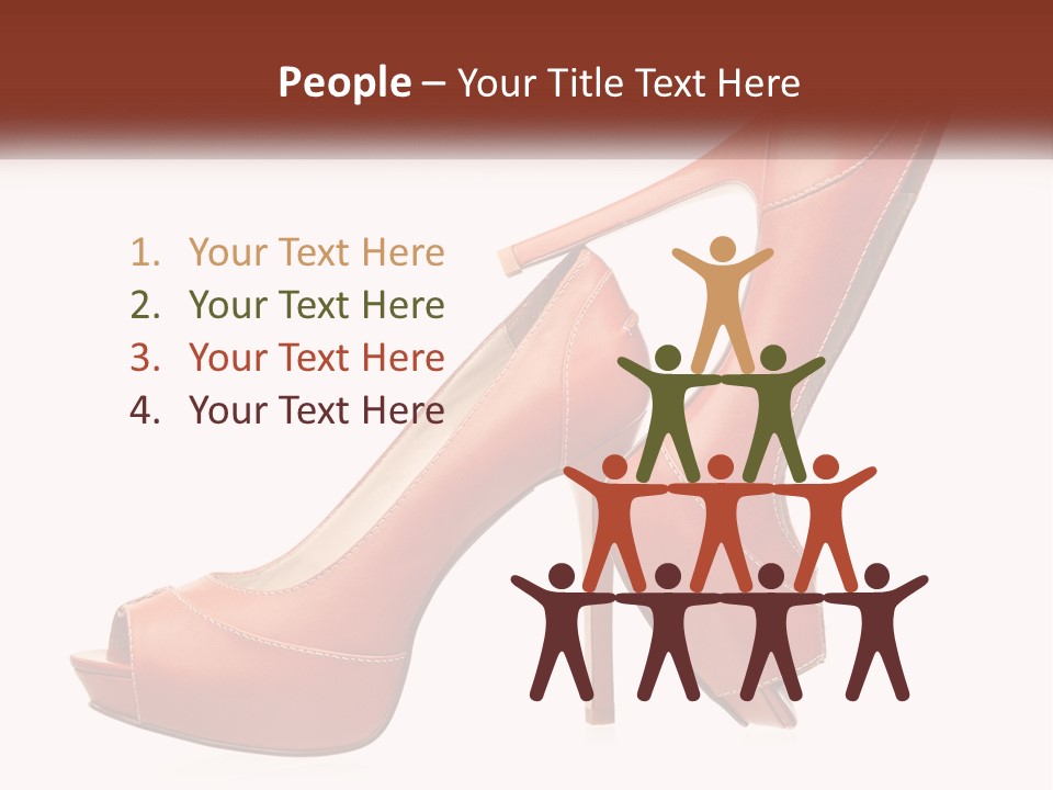 A Pair Of High Heeled Shoes With A High Heel PowerPoint Template