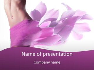 A Woman In A Pink Dress Holding A Flower Powerpoint Presentation PowerPoint Template