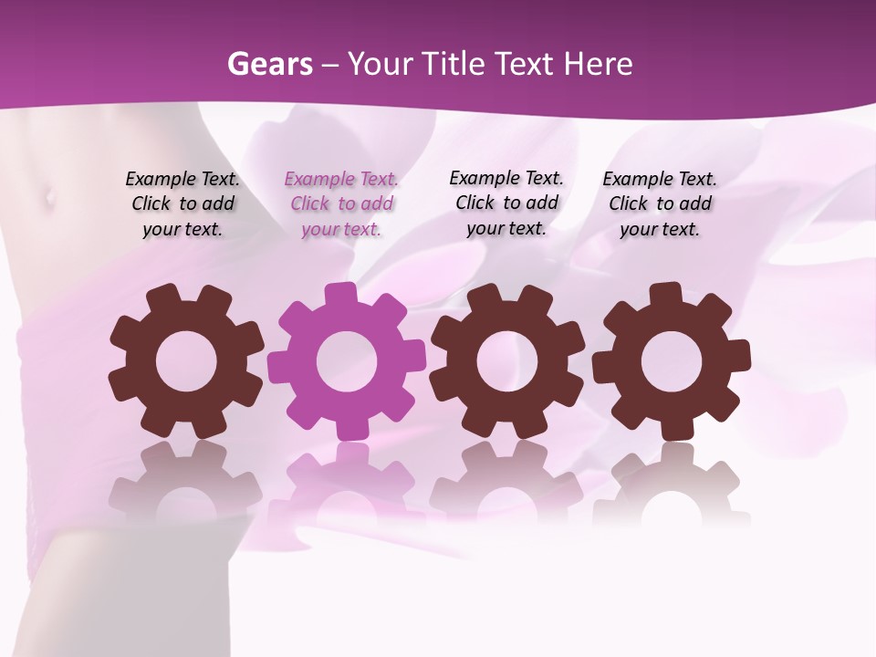 A Woman In A Pink Dress Holding A Flower Powerpoint Presentation PowerPoint Template