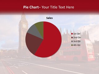 A Red Double Decker Bus Driving Past Big Ben PowerPoint Template