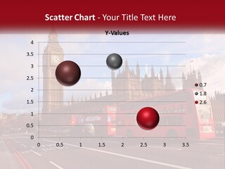 A Red Double Decker Bus Driving Past Big Ben PowerPoint Template