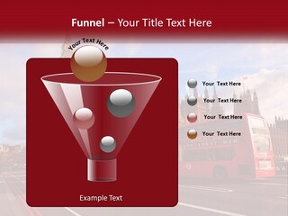 A Red Double Decker Bus Driving Past Big Ben PowerPoint Template
