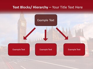 A Red Double Decker Bus Driving Past Big Ben PowerPoint Template