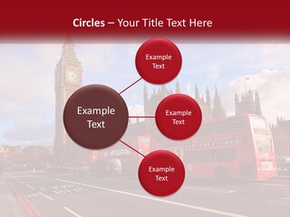 A Red Double Decker Bus Driving Past Big Ben PowerPoint Template