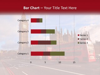 A Red Double Decker Bus Driving Past Big Ben PowerPoint Template