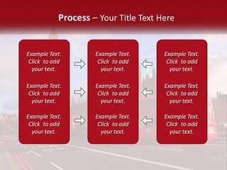 A Red Double Decker Bus Driving Past Big Ben PowerPoint Template