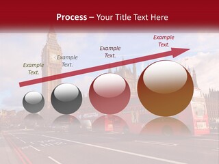 A Red Double Decker Bus Driving Past Big Ben PowerPoint Template