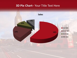 A Red Double Decker Bus Driving Past Big Ben PowerPoint Template