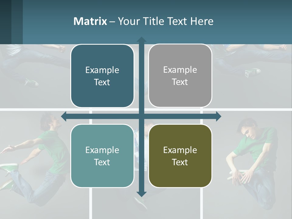 A Collage Of Photos Of A Young Man Jumping In The Air PowerPoint Template