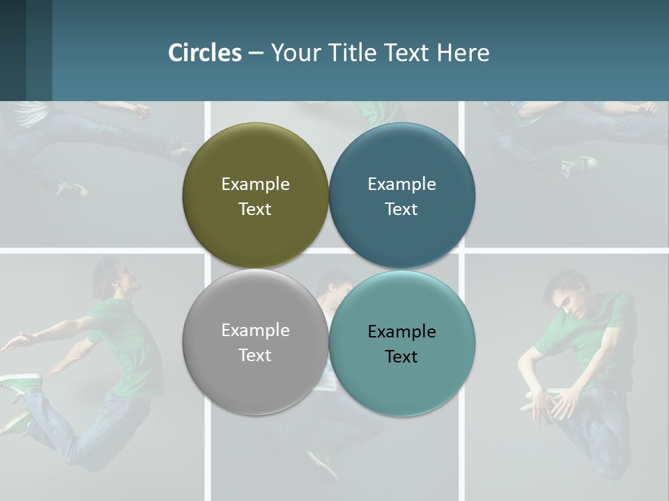 A Collage Of Photos Of A Young Man Jumping In The Air PowerPoint Template