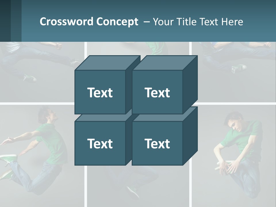 A Collage Of Photos Of A Young Man Jumping In The Air PowerPoint Template