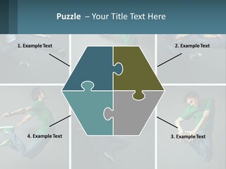 A Collage Of Photos Of A Young Man Jumping In The Air PowerPoint Template