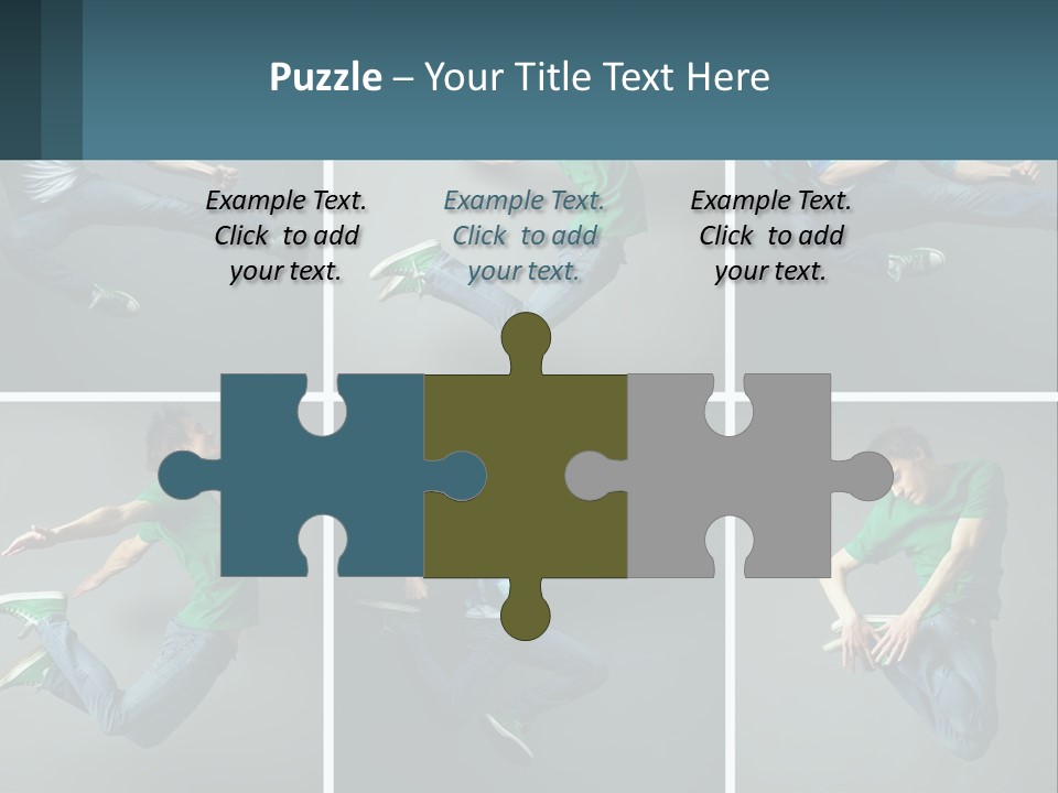 A Collage Of Photos Of A Young Man Jumping In The Air PowerPoint Template