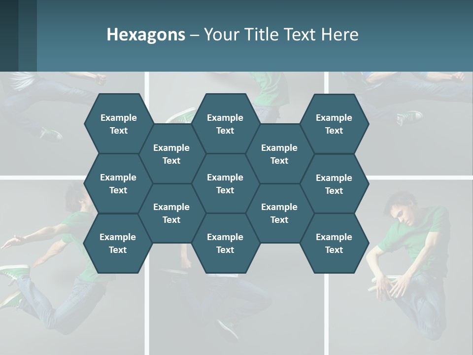 A Collage Of Photos Of A Young Man Jumping In The Air PowerPoint Template