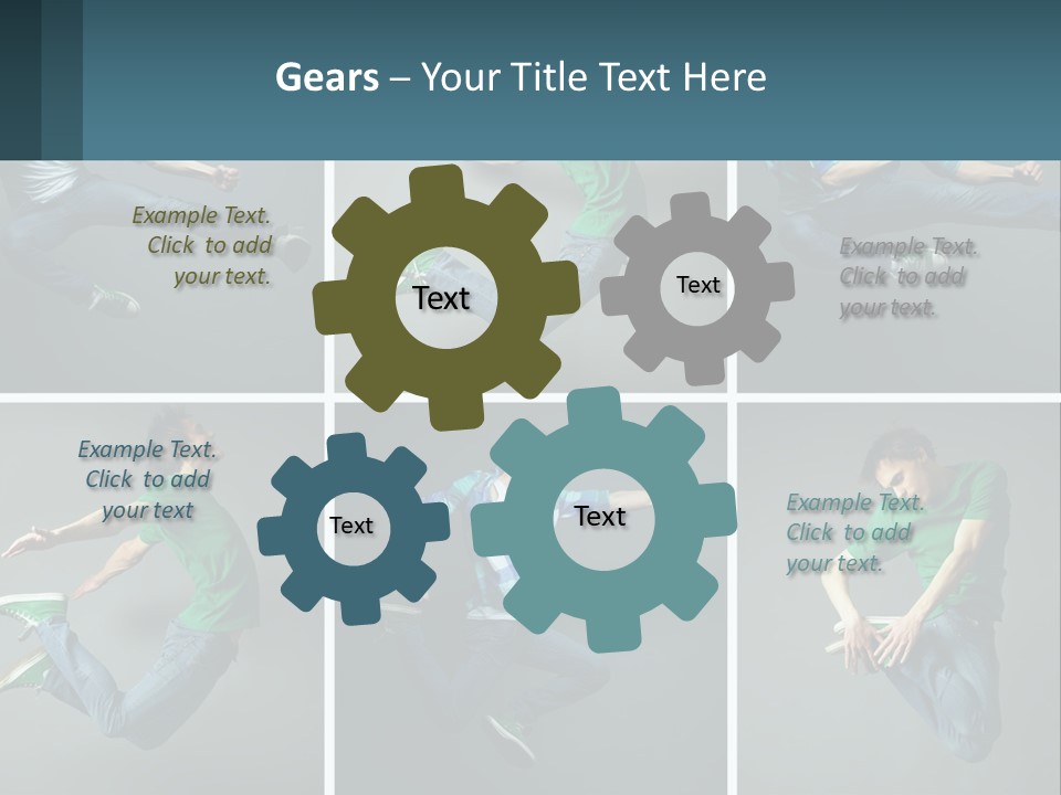 A Collage Of Photos Of A Young Man Jumping In The Air PowerPoint Template