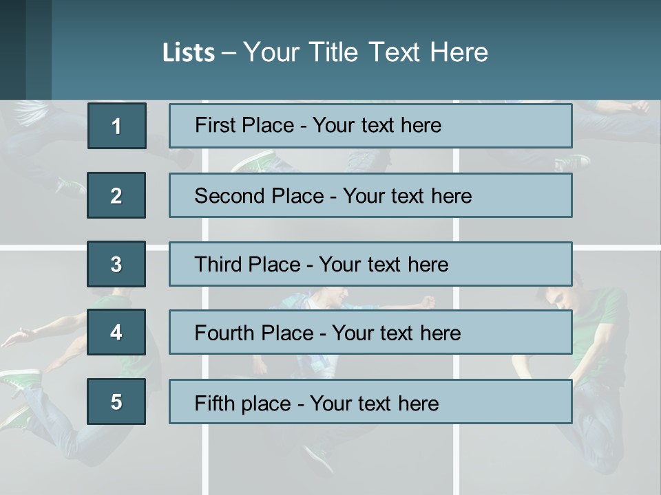A Collage Of Photos Of A Young Man Jumping In The Air PowerPoint Template