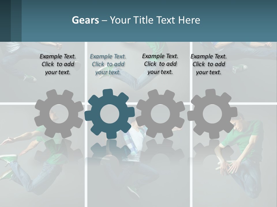 A Collage Of Photos Of A Young Man Jumping In The Air PowerPoint Template