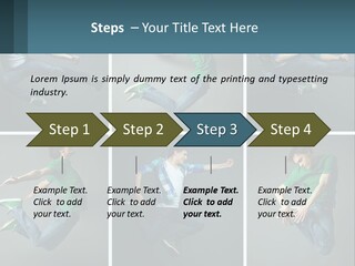 A Collage Of Photos Of A Young Man Jumping In The Air PowerPoint Template