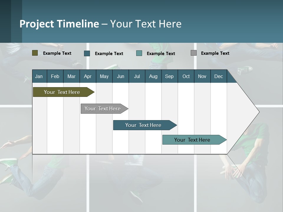 A Collage Of Photos Of A Young Man Jumping In The Air PowerPoint Template