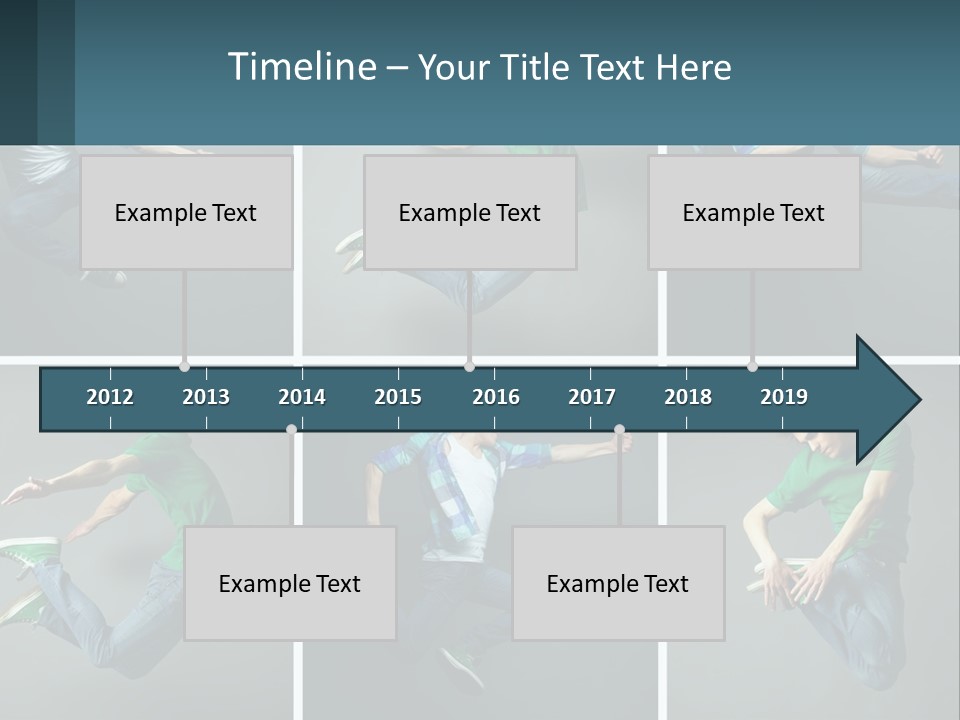 A Collage Of Photos Of A Young Man Jumping In The Air PowerPoint Template