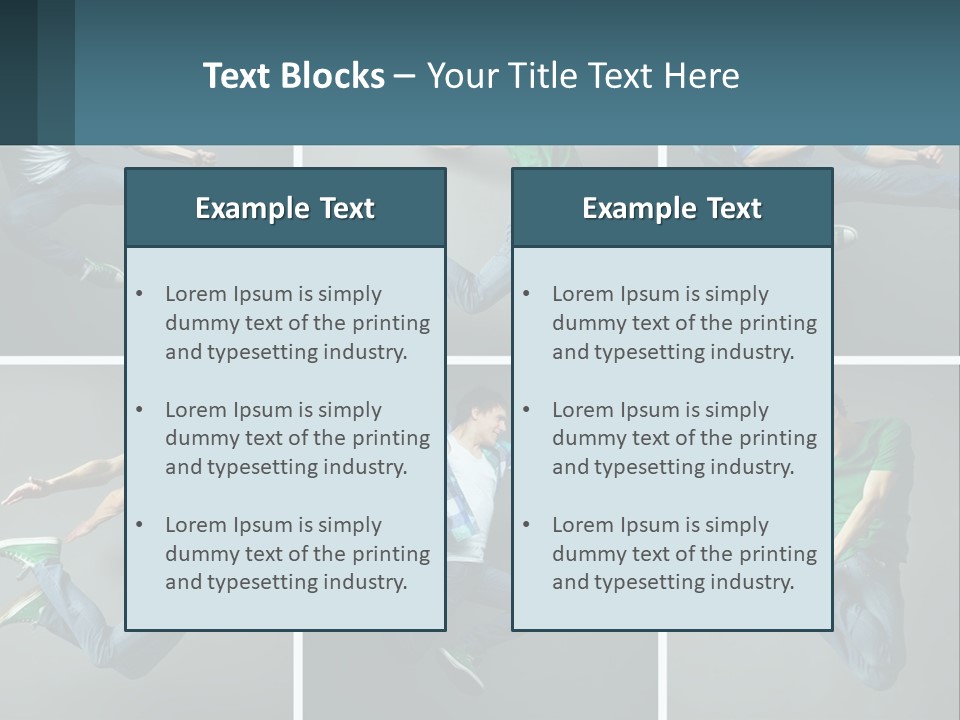 A Collage Of Photos Of A Young Man Jumping In The Air PowerPoint Template