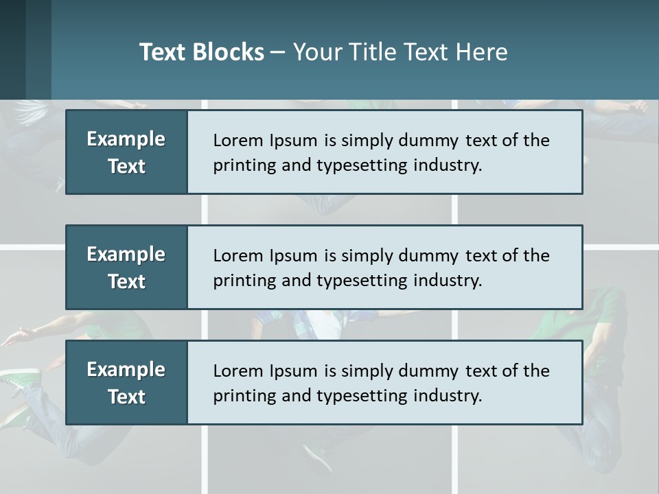A Collage Of Photos Of A Young Man Jumping In The Air PowerPoint Template