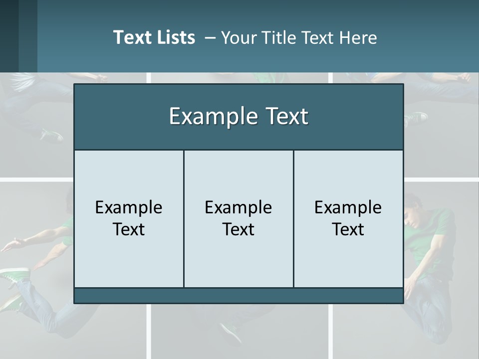 A Collage Of Photos Of A Young Man Jumping In The Air PowerPoint Template