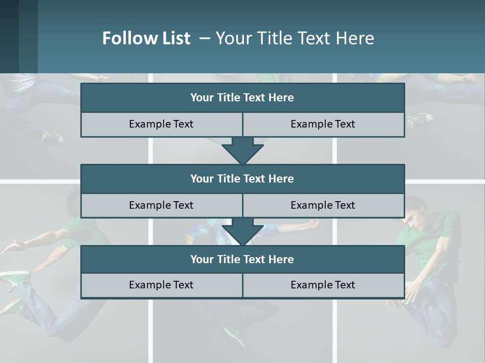 A Collage Of Photos Of A Young Man Jumping In The Air PowerPoint Template