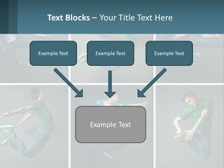 A Collage Of Photos Of A Young Man Jumping In The Air PowerPoint Template