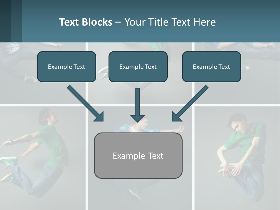 A Collage Of Photos Of A Young Man Jumping In The Air PowerPoint Template