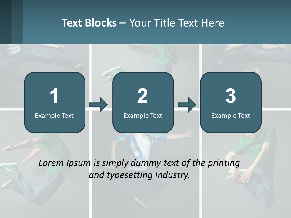 A Collage Of Photos Of A Young Man Jumping In The Air PowerPoint Template